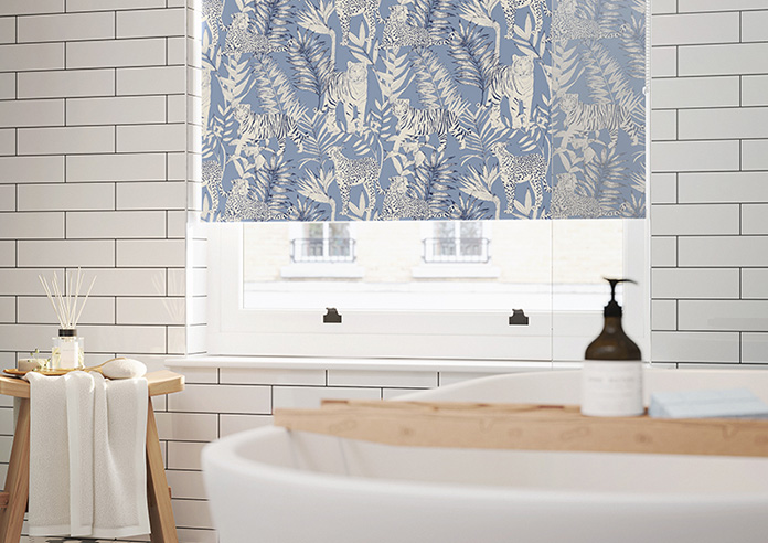 Tropical Wildcats, Indigo - Roller Blind - Image 5
